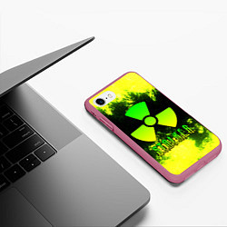 Чехол iPhone 7/8 матовый S T A L K E R NEON, цвет: 3D-малиновый — фото 2