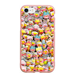Чехол iPhone 7/8 матовый Уточки Лалафанфан, цвет: 3D-светло-розовый