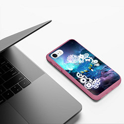 Чехол iPhone 7/8 матовый Доктор Кто Машина Таргис, цвет: 3D-малиновый — фото 2