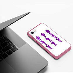 Чехол iPhone 7/8 матовый Five Nights At Freddys purple guy, цвет: 3D-малиновый — фото 2