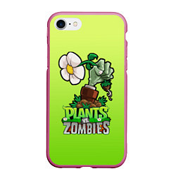 Чехол iPhone 7/8 матовый Plants vs Zombies зомбо-рука, цвет: 3D-малиновый