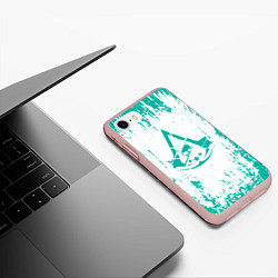 Чехол iPhone 7/8 матовый Ассасин крид assassins creed, цвет: 3D-светло-розовый — фото 2
