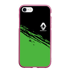 Чехол iPhone 7/8 матовый Renault Green, цвет: 3D-малиновый