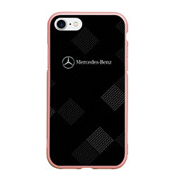 Чехол iPhone 7/8 матовый Mercedes-Benz - В клетку