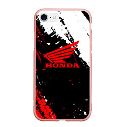Чехол iPhone 7/8 матовый Honda Logo Auto, цвет: 3D-светло-розовый