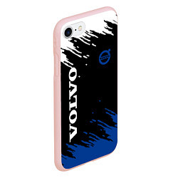 Чехол iPhone 7/8 матовый Volvo - Texture, цвет: 3D-светло-розовый — фото 2