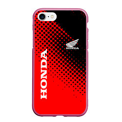 Чехол iPhone 7/8 матовый Honda texture, цвет: 3D-малиновый