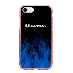 Чехол iPhone 7/8 матовый Honda огонь, цвет: 3D-светло-розовый