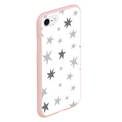 Чехол iPhone 7/8 матовый Звездочкиstars, цвет: 3D-светло-розовый — фото 2