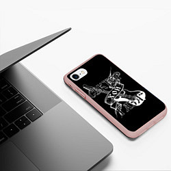 Чехол iPhone 7/8 матовый Хой Сектор Газа, цвет: 3D-светло-розовый — фото 2