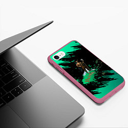 Чехол iPhone 7/8 матовый Викинги: Вальхалла класс, цвет: 3D-малиновый — фото 2
