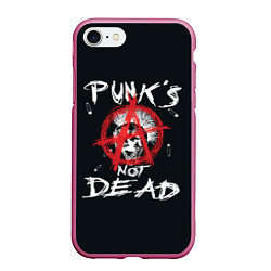 Чехол iPhone 7/8 матовый Punks Not Dead Анархия