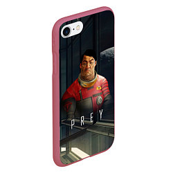 Чехол iPhone 7/8 матовый Prey Инженер, цвет: 3D-малиновый — фото 2