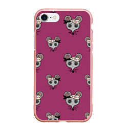 Чехол iPhone 7/8 матовый Ниндзя-мыши Клинок, рассекающий демонов Kimetsu no, цвет: 3D-светло-розовый