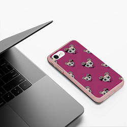 Чехол iPhone 7/8 матовый Ниндзя-мыши Клинок, рассекающий демонов Kimetsu no, цвет: 3D-светло-розовый — фото 2