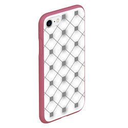 Чехол iPhone 7/8 матовый Геометрия квадрат, цвет: 3D-малиновый — фото 2
