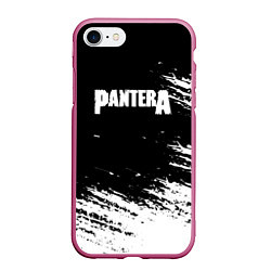 Чехол iPhone 7/8 матовый Pantera Logo, цвет: 3D-малиновый