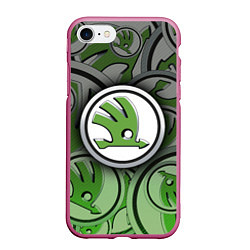 Чехол iPhone 7/8 матовый Skoda Carbone Pattern