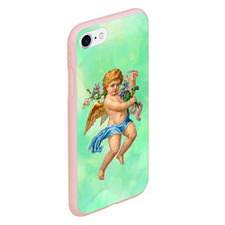Чехол iPhone 7/8 матовый Ангел Святой, цвет: 3D-светло-розовый — фото 2