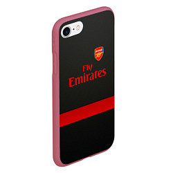 Чехол iPhone 7/8 матовый Arsenal fc, цвет: 3D-малиновый — фото 2