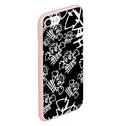 Чехол iPhone 7/8 матовый JINX PATTERN ДЖИНКС, цвет: 3D-светло-розовый — фото 2