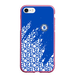 Чехол iPhone 7/8 матовый Chelsea челси, цвет: 3D-малиновый