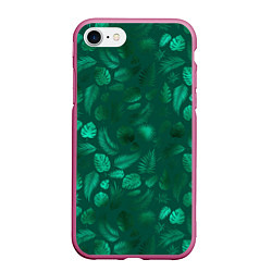 Чехол iPhone 7/8 матовый Яркие зеленые листья