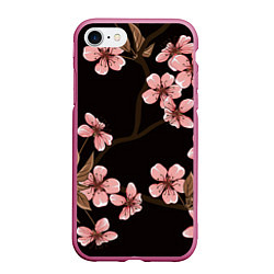 Чехол iPhone 7/8 матовый Начало весны, цвет: 3D-малиновый