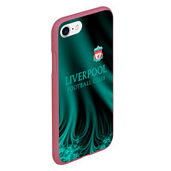 Чехол iPhone 7/8 матовый Liverpool спорт, цвет: 3D-малиновый — фото 2