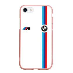 Чехол iPhone 7/8 матовый БМВ 3 STRIPE BMW WHITE