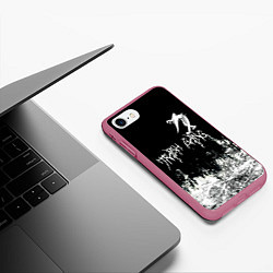 Чехол iPhone 7/8 матовый Ghostemane Mercury Trash Gang Гостмейн Призрак гра, цвет: 3D-малиновый — фото 2