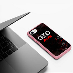 Чехол iPhone 7/8 матовый AUDI АУДИ SPORT Паттерн, цвет: 3D-баблгам — фото 2