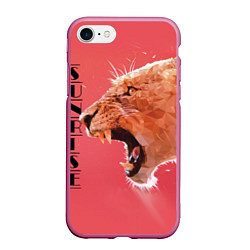 Чехол iPhone 7/8 матовый Leopard sunrise