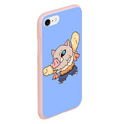 Чехол iPhone 7/8 матовый Inosuke and shrimp, цвет: 3D-светло-розовый — фото 2