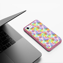 Чехол iPhone 7/8 матовый Просветление Сознания, цвет: 3D-малиновый — фото 2