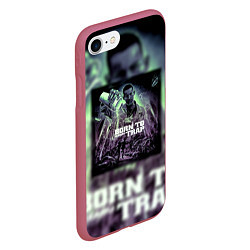 Чехол iPhone 7/8 матовый Born To Trap Kizaru Альбом Кизару, цвет: 3D-малиновый — фото 2