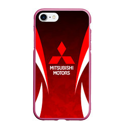 Чехол iPhone 7/8 матовый MITSHUBISHI RED CAMO, цвет: 3D-малиновый