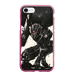 Чехол iPhone 7/8 матовый Guts Berserk art, цвет: 3D-малиновый