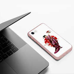 Чехол iPhone 7/8 матовый Гейша Нико Робин, цвет: 3D-светло-розовый — фото 2