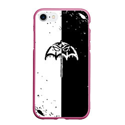 Чехол iPhone 7/8 матовый BRING ME THE HORIZON черное былое, цвет: 3D-малиновый