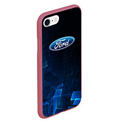 Чехол iPhone 7/8 матовый Ford форд abstraction, цвет: 3D-малиновый — фото 2