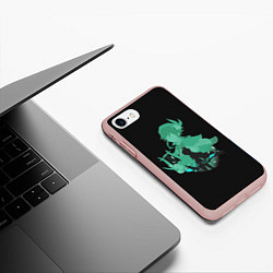Чехол iPhone 7/8 матовый Силуэт Венти, цвет: 3D-светло-розовый — фото 2