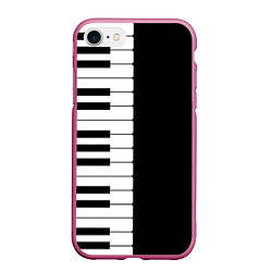 Чехол iPhone 7/8 матовый Черно-Белое Пианино Piano