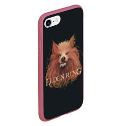 Чехол iPhone 7/8 матовый Алый волк из Elden Ring, цвет: 3D-малиновый — фото 2