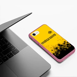 Чехол iPhone 7/8 матовый RUSSIAN EMPIRE - ГЕРБ Брызги, цвет: 3D-малиновый — фото 2