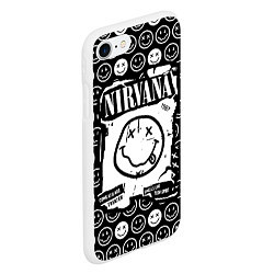 Чехол iPhone 7/8 матовый NIRVANA символика, цвет: 3D-белый — фото 2