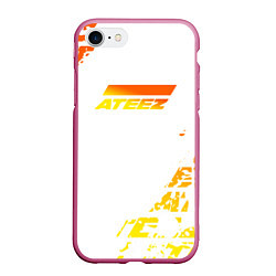 Чехол iPhone 7/8 матовый Ateez, цвет: 3D-малиновый