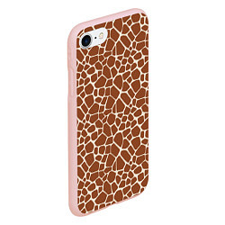 Чехол iPhone 7/8 матовый Шкура Жирафа - Giraffe, цвет: 3D-светло-розовый — фото 2