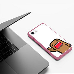 Чехол iPhone 7/8 матовый Domo-Kun, цвет: 3D-малиновый — фото 2