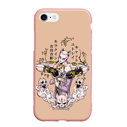 Чехол iPhone 7/8 матовый KILLER QUEEN Йошикаге Кира JOJO PART 4, цвет: 3D-светло-розовый